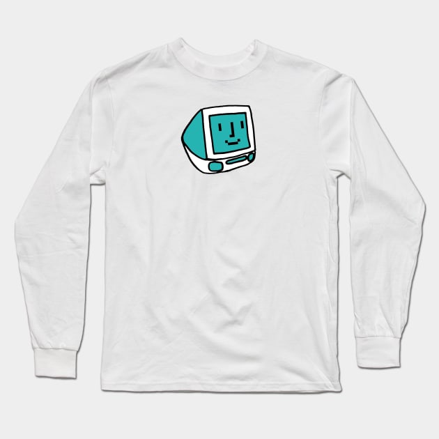 Happy Lil' Computer Long Sleeve T-Shirt by OBSUART